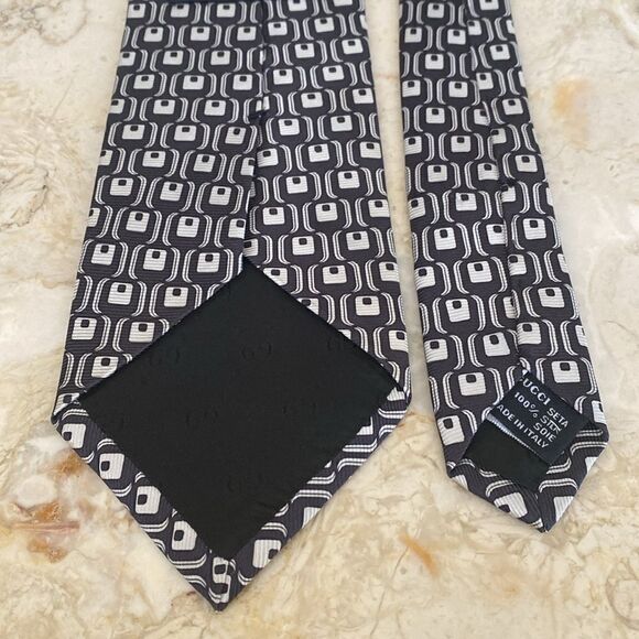 Gucci 100% Silk Monogram Tie - Picture 7 of 10